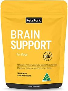 Petz Park Brain Support for Dogs - Promotes Dog Brain Health, Mental Support for Old Dogs, Supplement for Dogs with Cognitive Difficulties - Made in Australia - 180g