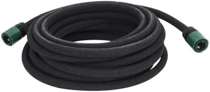 vidaXL Garden Soaker Hose 10m - Black Rubber Drip Irrigation System with Connectors for Efficient Watering and Plant Care