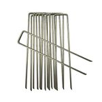 10-1000 Galvanised Garden Anchor Pegs, Corona Membrane Pins, Secure Weed Control Fabric (10)