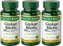 Natures Bounty Ginkgo Biloba 120mg, 300 Capsules Pack