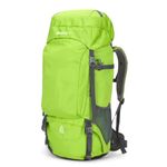 Boldfit Rucksack Bag 65 litres Trekking Bag Travel Backpack for Men & Women Rucksack Bags for Men with Laptop Sleeve & Waterproof Rain Cover for Camping Tourist Shoe Compartment 65Ltrs (Lime Green)