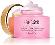 GLO24K Collagen Face & Neck Cream with 24k Gold, Collagen & Hyaluronic Acid. Boost your Skin’s Collagen Levels for a Radiant, Glowing Skin.