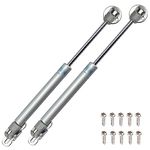 KBNIAN 2Pcs Lid Stay Soft Close Hinge Hydraulic Gas Struts 10 inch Universal Gas Spring Lift Support Struts Pneumatic Cabinet Door Lift 100N for Furniture Cupboard Trap Door Toy Box (Loading 10kg)