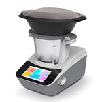 Baridi Smart Kitchen Robot Thermo-Cooker, 18 Preset Functions, 7” TFT Touch Screen, App Guided Recipes, Blender, Slow Cooker, Sous Vide, Steamer, Built-in Scales, Self Clean Function, White – DH189