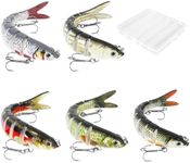 Pack of 5 Pike baits, wobbler Pike with 14 cm/26 g jerkbait Pike, wobbler/Spinner/swimbait Fishing Lure for Trout Bait, Pike Bait, Garfish Bait, Perch Bait, Salmon Bait, Fishing Accessories