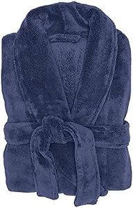 Bambury Microplush Robe, Denim, Large/Extra Large