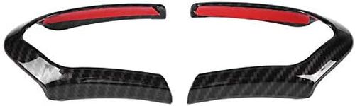 2Pcs Keenso Steering Wheel Cover Decoration Trim Frame Chrome/Carbon Fiber Optional for F20 F22 F30 F32 F10 F06 F15 F16(Carbon Fiber)