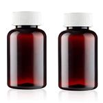 150ml Plastic Medical Pill Pot - 2 x 150ml Small Medicine Bottle with Child Lock Cap