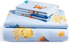 LuxClub Twin Sheet Set, 3 PC Blue Whale Microfiber Bed Sheets, Deep Pocket Wrinckle Free, Cute, Cozy, Soft