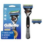 Gillette ProGlide Power Mens Razor Handle 2 Blade Refill 1 Battery