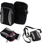 K-S-Trade Camara Case For Samsung Galaxy Camera 2 Belt Pouch/Holster Compatible With Samsung Galaxy Camera 2 Black Extra Compartments With Space For Power Bank, Hard Drive 1x