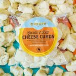 Cheese Bros Squeaky Fresh Wisconsin Garlic and Dill CHEESE CURDS | 4 PACK | 8 OZ bags | Gourmet Gift for Families