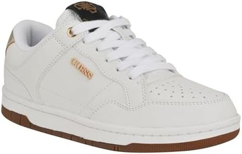 GUESS Women's Rubinn Sneaker, White 140, 8.5