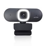 NUROUM V32-AFL 4K Webcam with Ring Light, Auto Focus Auto Framing 60fps PC Camera with Noise Cancelling Microphones, 90° Field of View/Light Correction, Streaming Camera USB Plug & Play