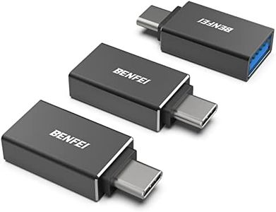 BENFEI USB C to USB 3.0 Adapter, 3 Pack USB C to One Male to Female Adapter, Compatible with MacBook 2018 2017 2016, Samsung Galaxy Note 8, Galaxy S8 S8+S9, Google Pixel, Nexus, Black