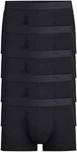 MeUndies – Men’s Stretch Cotton Underwear Trunks with Fly – 5 Pack - Amazon Exclusive Fabric, Cotton Black 5 Pack, X-Large