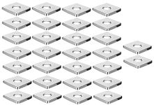 CUROVIT Brass Chrome Plated Set of 30pc Square Wall Flange/Free Cap for Taps/Kitchen Mixture/Bathroom Mixture in Kitchen & Bathroom Fittings (Set of 30 pc)