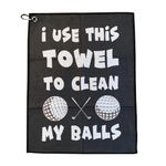 Microfiber Golf Towel with Carabiner Clip, 59 X 40cm Waffle Pattern Golf Ball Towel Golf Absorbent Cleaning Towels, Funny Golf Accessories Gifts Men Husband Boyfriend Dad Golfers