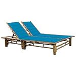 vidaXL 2-Person Sun Lounger with Cu