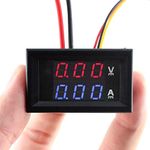 Eiechip LED Digital Voltmeter Ammeter DC Digital Multimeter 100V 10A Blue Red LED Amp Dual Digital display Volt Meter Gauge Car Current Monitor Tester 0.28" inch