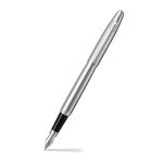 Sheaffer VFM 9426 Brushed Chrome Fountain Pen With Chrome Trim | Medium Nib | Premium Chrome Pen