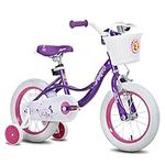 JOYSTAR 14 Inch Kids Bike for Ages 3 4 5 Years Girls, Toddler Bike with Training Wheels & Handbrake for 3-5 Years Old Child, Purple