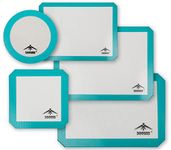 DOCOSS Pack of 5 Silicone Baking Mat Professional Silicon Mat for Baking Non Stick Silicon Mat for Oven Baking Sheet for Making Cake Cookies Bread and Pastry(Turquoise)