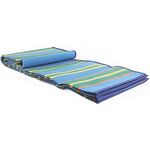 Camco Handy Mat with Strap, Perfect for Picnics, Beaches, RV and Outings, Weather-Proof and Mold/Mildew Resistant (Blue/Green - 60" x 78")