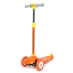 Fun Ride Funride Kids Scooter, Road Runner Three Wheel Kick Scooters for Boys & Girls with Adjustable Height & Rear Brake, 3 Wheels Skate for Age 2-4 Years (Orange)