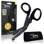 TapeGeeks Medical Scissors for Nurses and Vets - Safety Bandage and Trauma Shears for Nurses and Vets, EMS/EMT First Aid Utility Tool- 7.5" Premium Quality Fluoride Coated with Non-Stick Blades