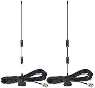 Bingfu 20-1300MHz Police Scanner Antenna Radio Scanner Magnetic Base Antenna HF VHF UHF Ham Radio BNC Male Antenna (2-Pack) Compatible with Uniden Bearcat Whistler Radio Shack Police Radio Scanner