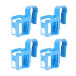 DOITOOL 4PCS Poolside Cup Holder for Above Ground Pools Pool Cup Holder for Drinks Oval Top, Pool Drink Holder Fits 2 Inch or Less Round Top Bar (Blue)