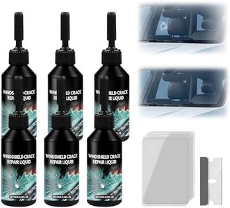 Yilia Car Windshield Crack Repair Fluid, 2025 Upgrade Glass Cracks Gone Repair Kit, Clear Instant Cyanoacrylate Adhesives for Glass Repair, Cracks Gone Glass Repair Kit for Chips Cracks (6pcs)