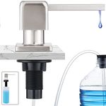 CREA Kitchen Sink Soap Dispenser, Built in Hand Soap Dispenser Pump Dish Lotion Dispenser Countertop Soap Dispenser Pump with 39inch Extension Tube Kit, Refill from The Top (Brushed Nickel)