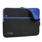 TECHGEAR Slim Neoprene Zipped Sleeve Case Cover with Anti-Shock Bubble Interior fits iPad Pro 12.9, Samsung Tab S9/S8 Plus 12.4", Book 12", Surface Pro X/9/8/7+/7/6, MacBook 12, 11.6" Laptops - Blue
