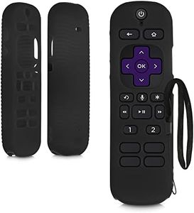 kwmobile Carcasa de Silicona Compatible con Roku Voice Remote Pro 2021 Funda Mando a Distancia - Funda de Silicona Control Remoto - Negro