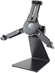 K&M Konig & Meyer 19792.016.55 Universal Tablet Holder Table/Desk Stand | Stable Base | Secure Snap Lock | Quick Release | Rotate Portrait/Landscape | Adjust Angle | Portable | German Made | Black
