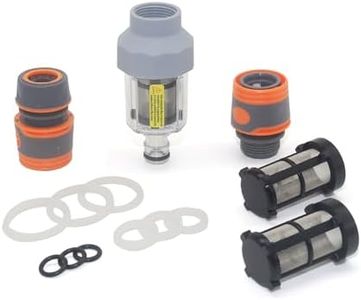 GIEX Garden Hose Filter 3/4" Inline with Quick Connect Adapter & Hose End Connector, Protects Irrigation Systems, RV, Pool & Pressure Washer