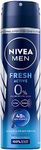 NIVEA MEN Fresh Active deodorant spray (150 ml), deodorant without aluminium (ACH) for 48h protection and long-lasting freshness, deodorant with highly effective formula and sea extracts