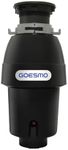 GOESMO Air Switch Garbage Disposal 1/2 HP Continuous Feed Garbage Disposal with Power Cord, Stainless Steel Grinding System, Waste Disposer for Kitchen Sink White BH76-A