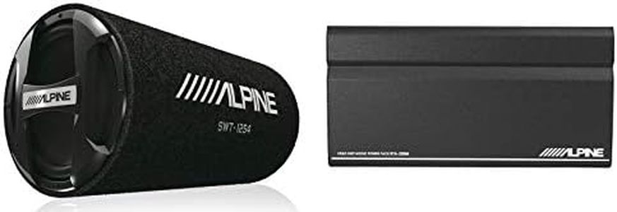 Alpine SWT-12S4 1000w 12" Bass Tube Car Subwoofer+Mono Amp Power Pack Amplifier