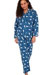 Indigo Sky Women's Luella 100% Brushed Cotton Wincyette Pyjama, Blue Polarbear, 14-16