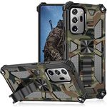 Ephoou Camo Case for Samsung Galaxy Note20 Ultra (Not Note 20) with Kickstand, Rugged Outdoor Military Grade Shockproof Phone Case for Samsung Galaxy Note 20 Ultra Camouflage Army Green