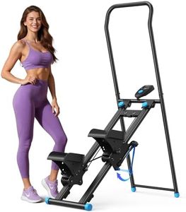 MERACH Stair Stepper for Home Gym Exercise, New Version Vertical Climber Machine for Full-Body Workout, Compact Folding Cardio Exercise Climber with Extended Step Range, Adjustable Handlebar & Pedals