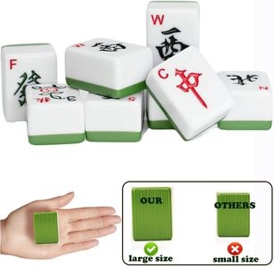 LANYOTA Chinese Mahjong Set – Green Tiles and Case