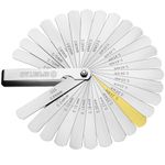 Spurtar Feeler Gauges Stainless Steel 32 Blades 0.04-0.88 mm (0.0015-0.035 Inch) Feeler Gauge Metric/Imperial for Measuring Gap Width Thickness for Guitar, Spark Plug, Valve, Piston Measure