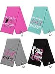 4 Pcs Funny Golf Towel Embroidered 