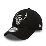 New Era Chicago Bulls NBA Essential Outline Black 9Forty Adjustable Cap