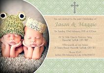 Dalmask Religious Personalised Childrens Christening Naming Ceremony Confirmation Baptism Invitations Printed Invites Boy Girl Joint Party Twins Unisex Photo Card 5 10 20 30 40 50 60 70 80 90 100