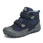 Mishansha Kids Water Resistant Hiking Boots Anti-Skid Outdoor Ankle Climbing Shoes for Boys Girls Deep Bule Steel Blue